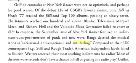 Punk's initial failure, according to the punk-o-philes in the US, circa Sept. 1978.